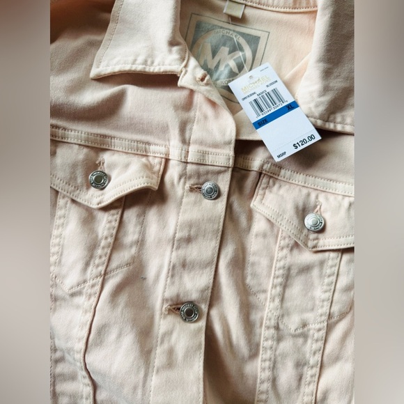 NWT Michael Kors Blossom Denim Jacket - Picture 5 of 6